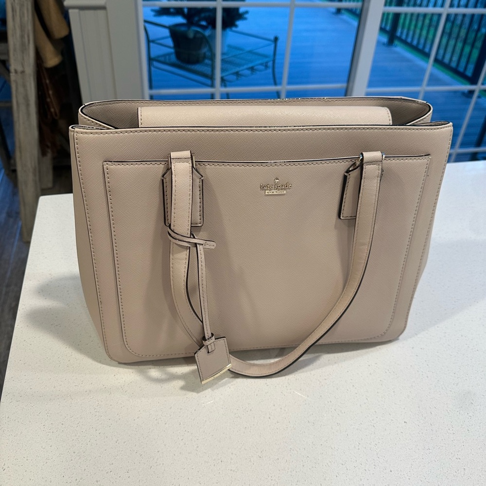 Michael Kors Cream Leather Tote Bag